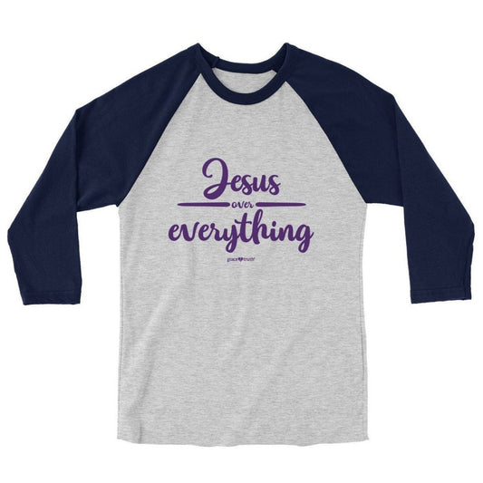 Jesus Over Everything Raglan, 2XLarge