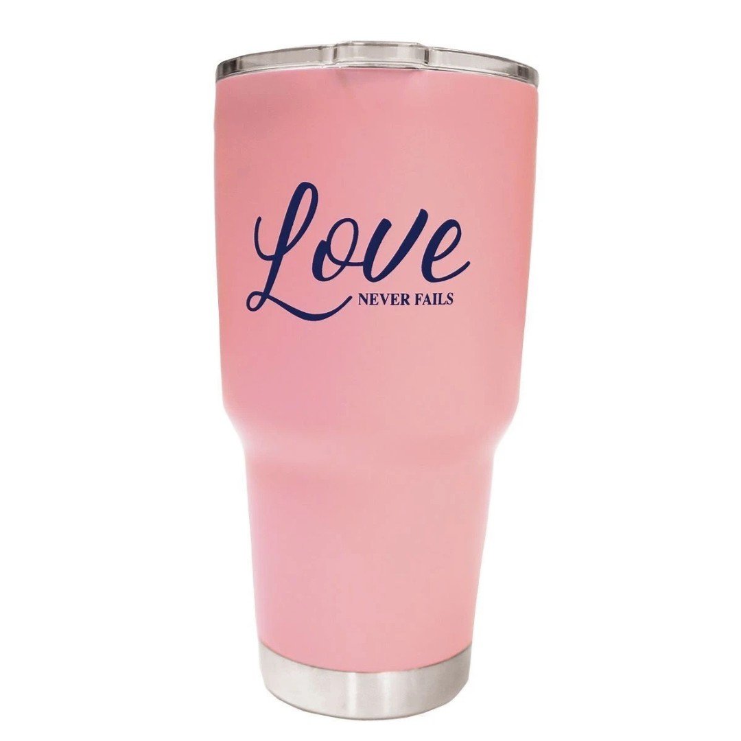 Love Never Fails Stainless Steel Tumbler