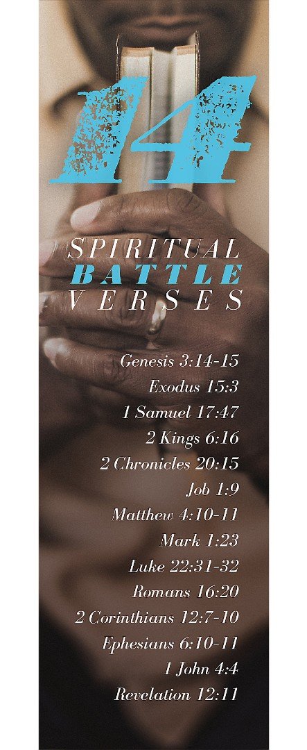 14 Spiritual Battle Verses Bookmark (Pack of 25)