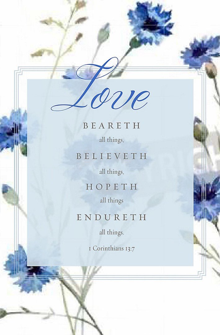Love Beareth All Things Bulletin (Pack of 100)