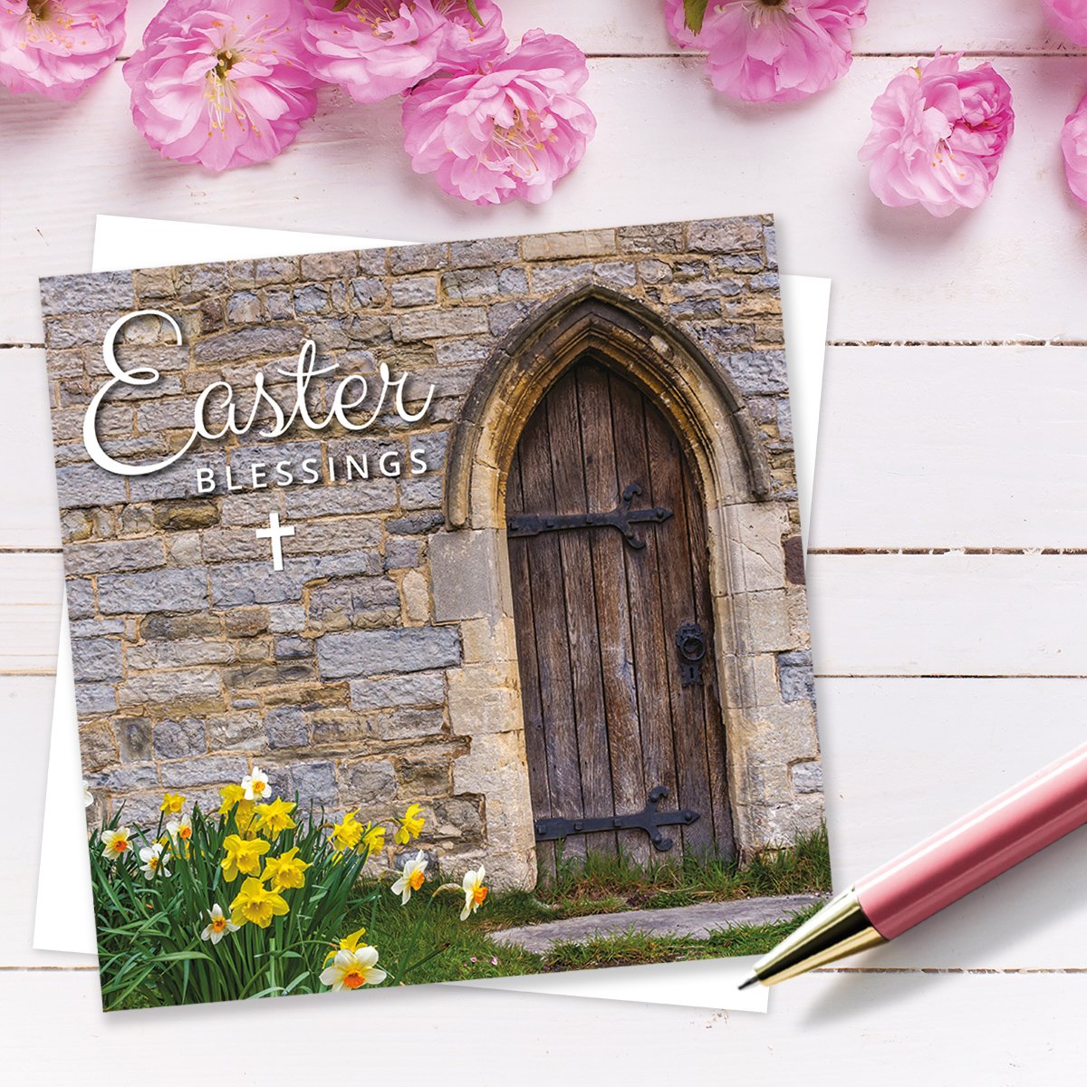 Compassion Christian Charity Easter Cards: Church Door (Pack of 8)