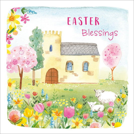 Compassion Christian Charity Easter Cards: Church/Flowers (Pack of 8)