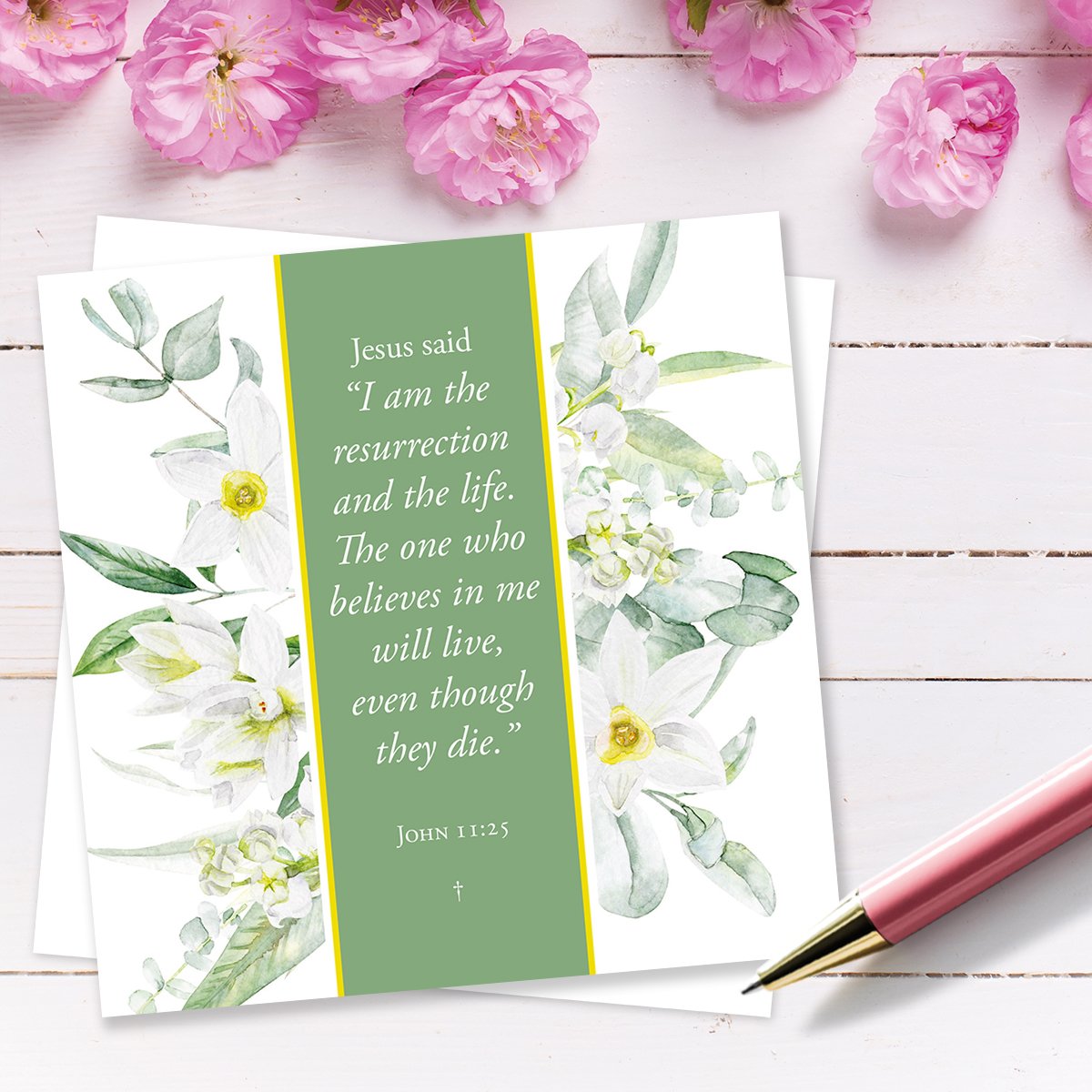 Compassion Christian Charity Easter Cards: Lilies (Pack of 8)
