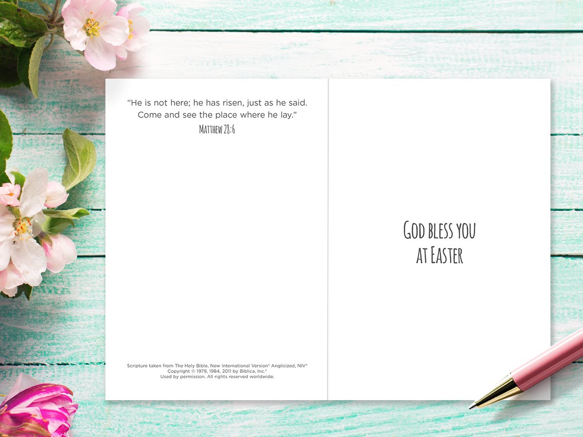 Compassion Christian Charity Easter Cards: Risen/Tulips (Pack of 8)