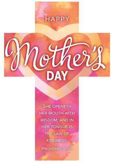 Happy Mother's Day Bookmark Cross (pack of 25)