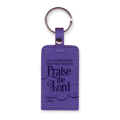 Leather Lux Keyring Praise the Lord