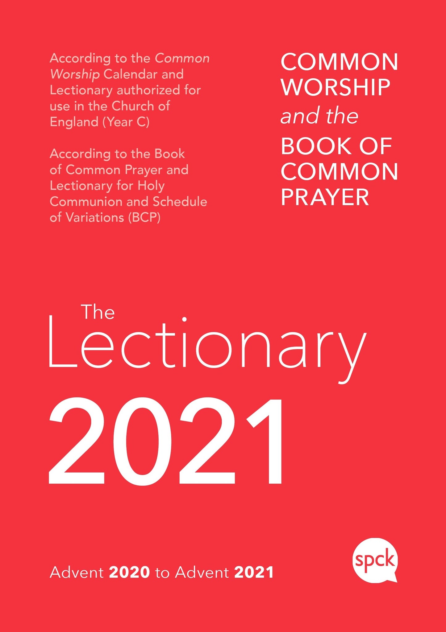 Common Worship Lectionary and Book of Common Prayer 2021
