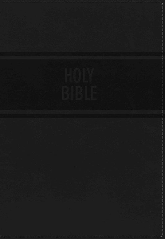 NKJV: Large Print Compact Ref. Bible, Black, Imitation Leather