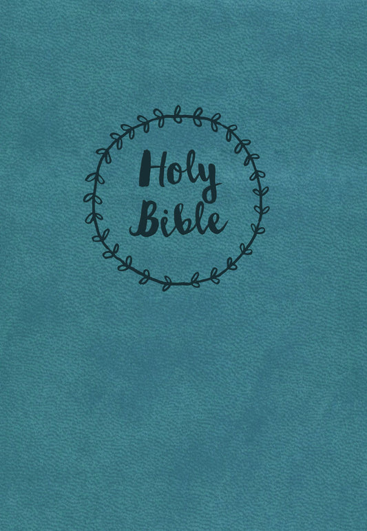 NKJV: Large Print Compact Ref. Bible, Blue, Imitation Leather