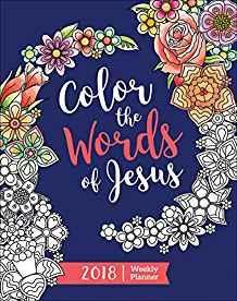 Color the Words of Jesus 2018 Weekly Planner