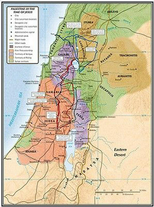 Palestine In The Time Of Jesus Map