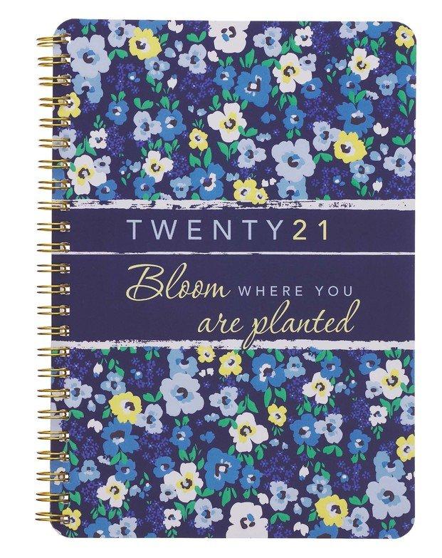 2021 Wirebound Daily Planner: Floral/Bloom