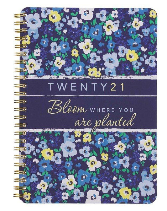 2021 Wirebound Daily Planner: Floral/Bloom