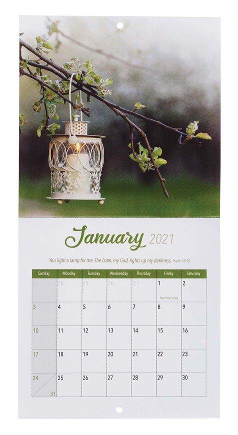 2021 Small Wall Calendar: Let Your Light Shine