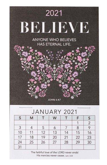 2021 Mini Magnetic Calendar: Believe