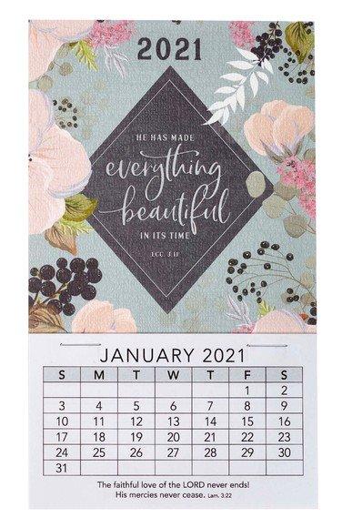 2021 Mini Magnetic Calendar: Everything Beautiful
