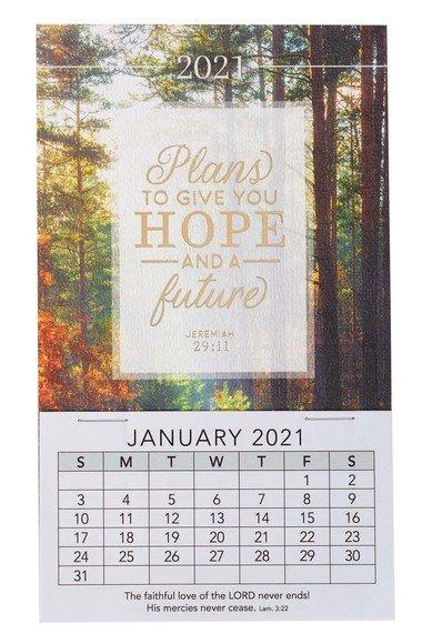 2021 Mini Magnetic Calendar: Plans to Give You a Hope