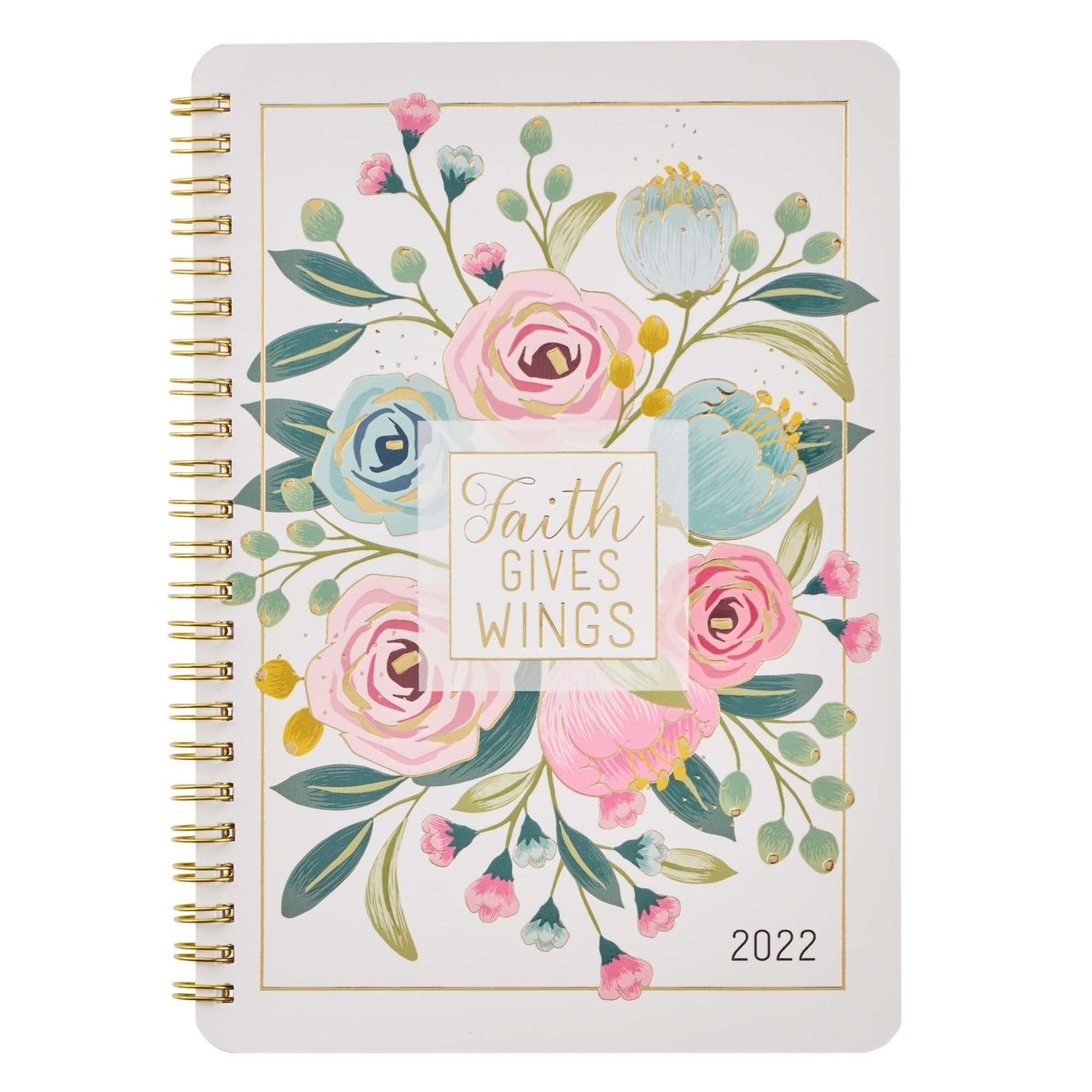 2022 Wirebound Daily Planner: Faith Gives Wings
