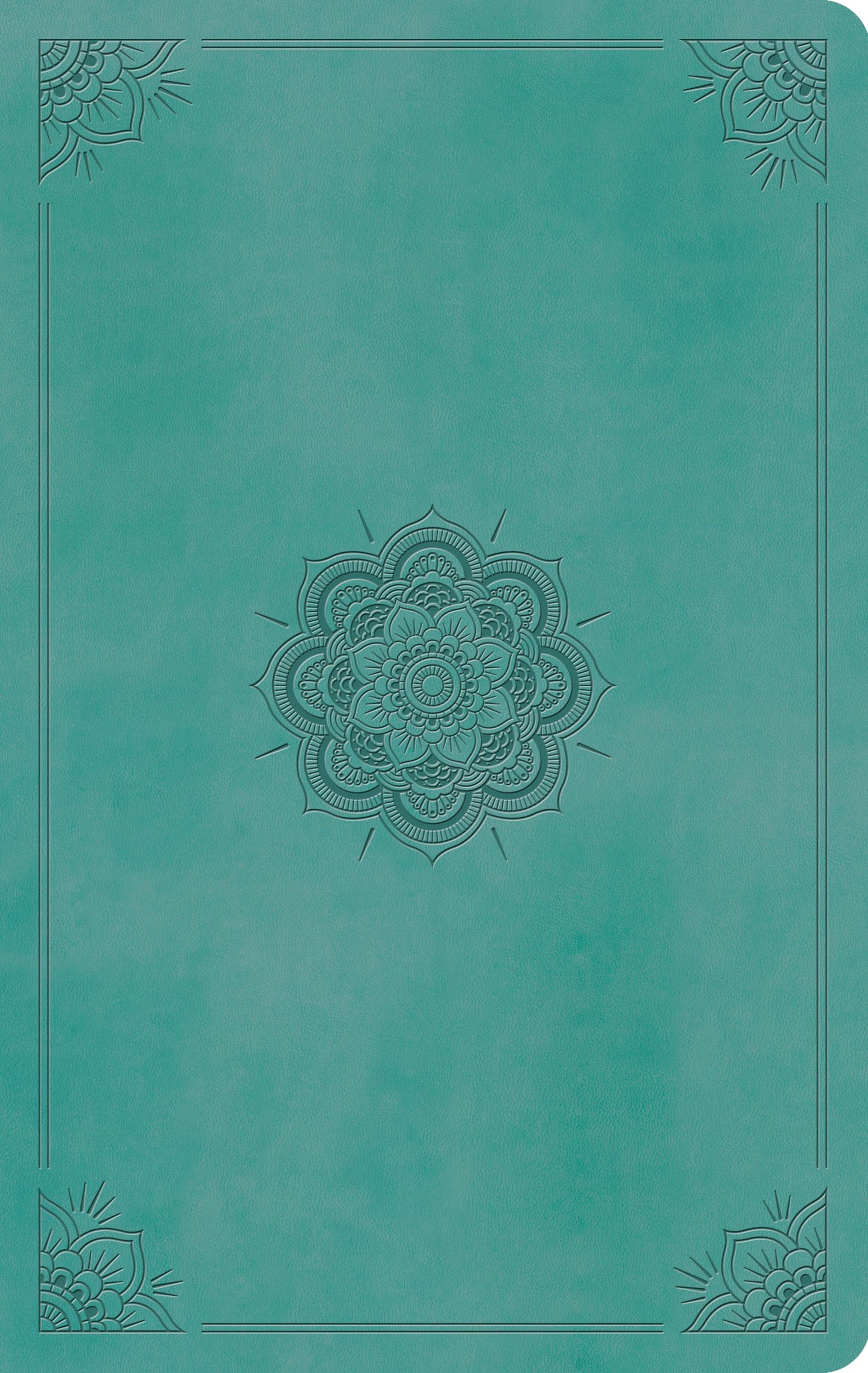 ESV: Large Print Value Thinline Bible, TruTone, Turquoise, Emblem Design