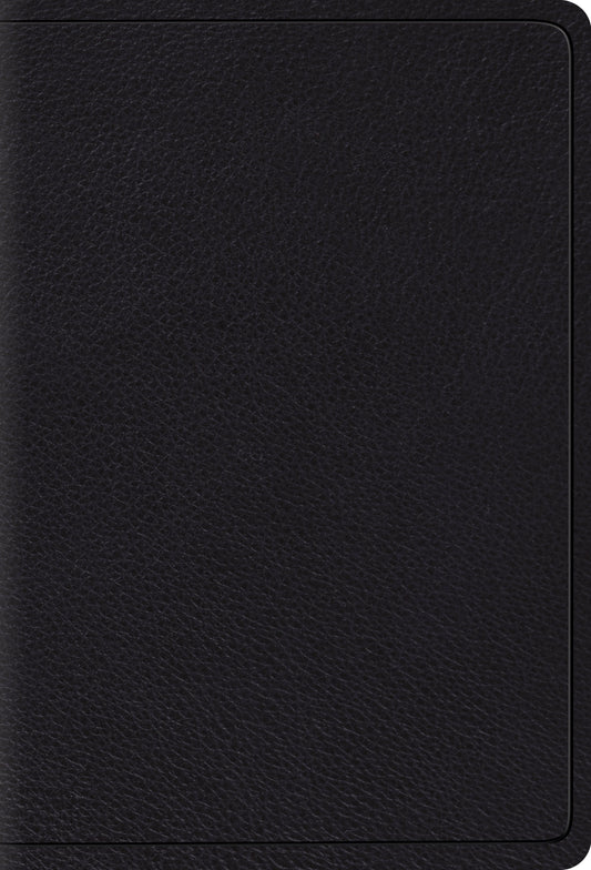 ESV: Large Print Compact Bible, Top Grain Leather, Black