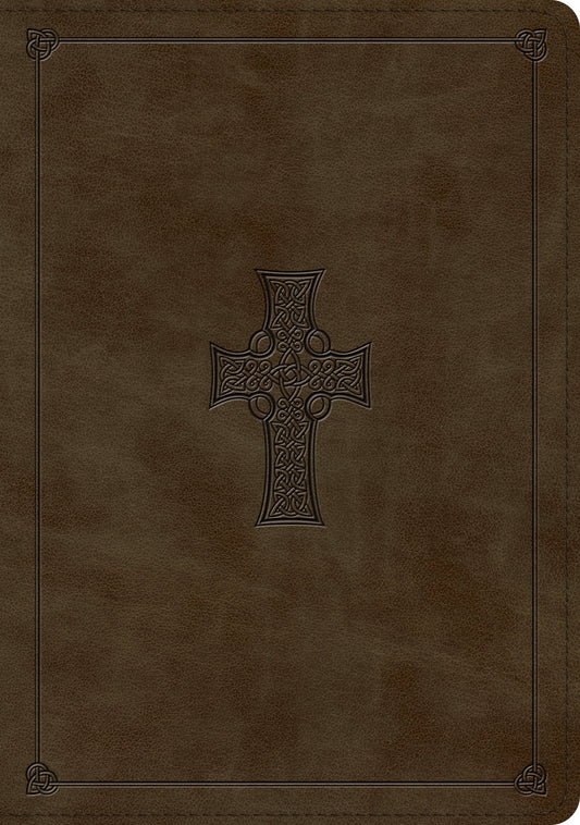ESV Large Print Wide Margin Bible TruTone, Olive