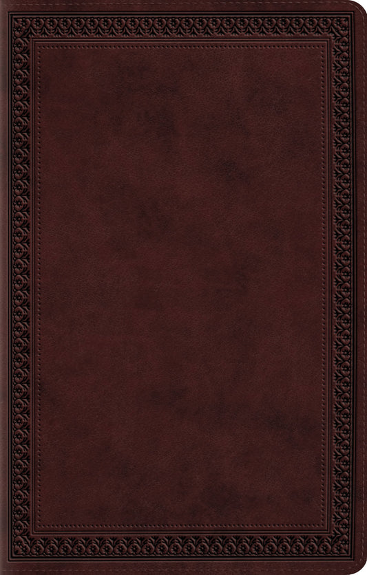 ESV Premium Gift Bible, TruTone, Mahogany, Border Design