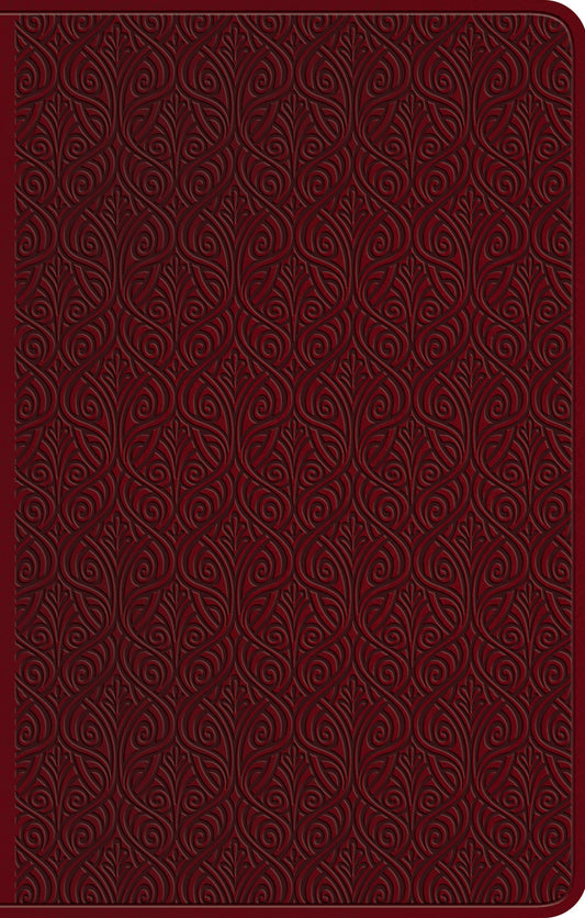 ESV Premium Gift Bible, TruTone, Ruby, Vine Design