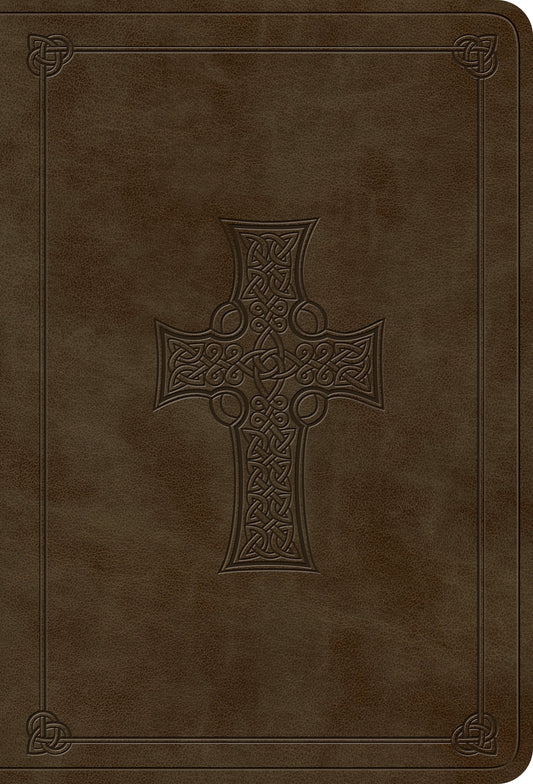 ESV Value Large Print Compact Bible, TruTone, Olive, Celtic