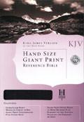 KJV Hand Size Giant Print Reference Bible Indexed Black Bonded Leather - N/A - Re-vived.com