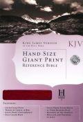 KJV Hand Size Giant Print Reference Bible Burgundy Genuine Leather - N/A - Re-vived.com