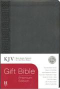 KJV Gift Bible Premium Edition Grey Simulated Leather - N/A - Re-vived.com