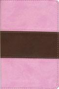 KJV Compact Ultrathin Bible Pink/Brown LeatherTouch - N/A - Re-vived.com