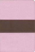 NKJV Large Print UltraThin Reference Bible Indexed Pink/Brown LeatherTouch - N/A - Re-vived.com