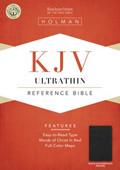 KJV Ultrathin Reference Bible Indexed Black LeatherTouch - N/A - Re-vived.com