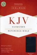 KJV UltraThin Reference Bible Black Bonded Leather - N/A - Re-vived.com