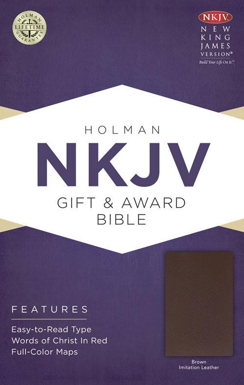NKJV Gift And Award Bible Brown Imitation Leather