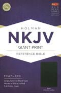 NKJV Giant Print Reference Bible Black Imitation Leather - N/A - Re-vived.com
