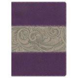Holman Study Bible: NKJV Edition, Eggplant/Tan LeatherTouch Indexed - Holman Bible Publishers - Re-vived.com