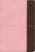 KJV Large Print Compact Reference Bible Pink and Brown LeatherTouch - N/A - Re-vived.com