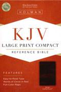 KJV Large Print Compact Reference Bible Brown LeatherTouch - N/A - Re-vived.com