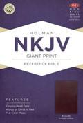 NKJV Giant Print Reference Bible Burgundy Imitation Leather - N/A - Re-vived.com