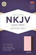 NKJV Giant Print Reference Bible Pink/Brown LeatherTouch - N/A - Re-vived.com