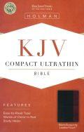 KJV Compact Ultrathin Bible Black/Burgundy LeatherTouch - N/A - Re-vived.com