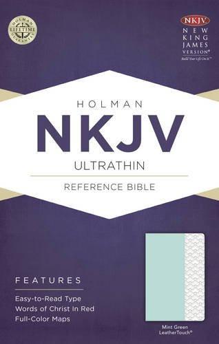 NKJV Ultrathin Reference Bible, Mint Green LeatherTouch