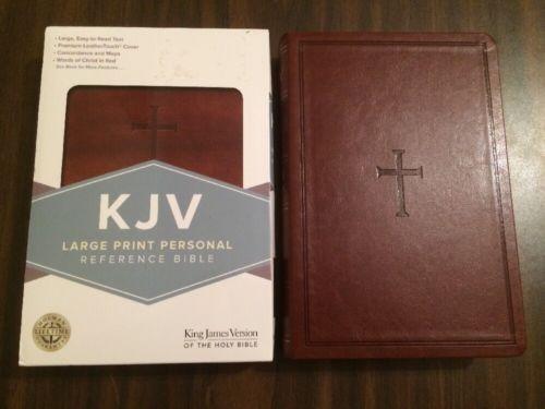 KJV Reference Bible, Personal Size, Large Print, Brown