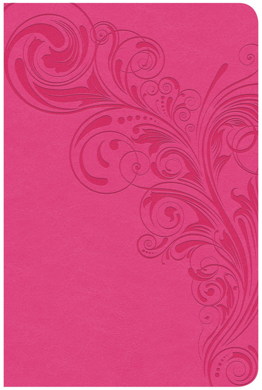 CSB Compact Ultrathin Reference Bible, Pink Leathertouch