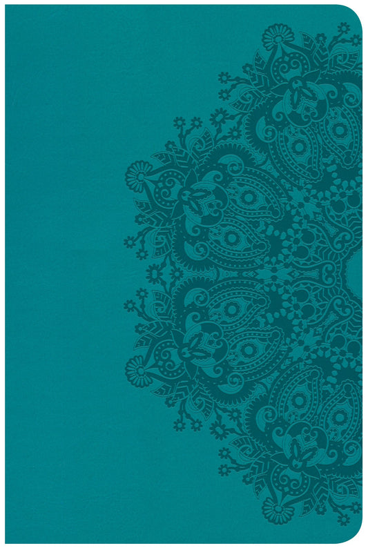 CSB Compact Ultrathin Reference Bible, Teal Leathertouch