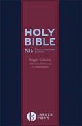 NIV Large Print Compact Single Column Reference Bible Leather - N/A - Re-vived.com