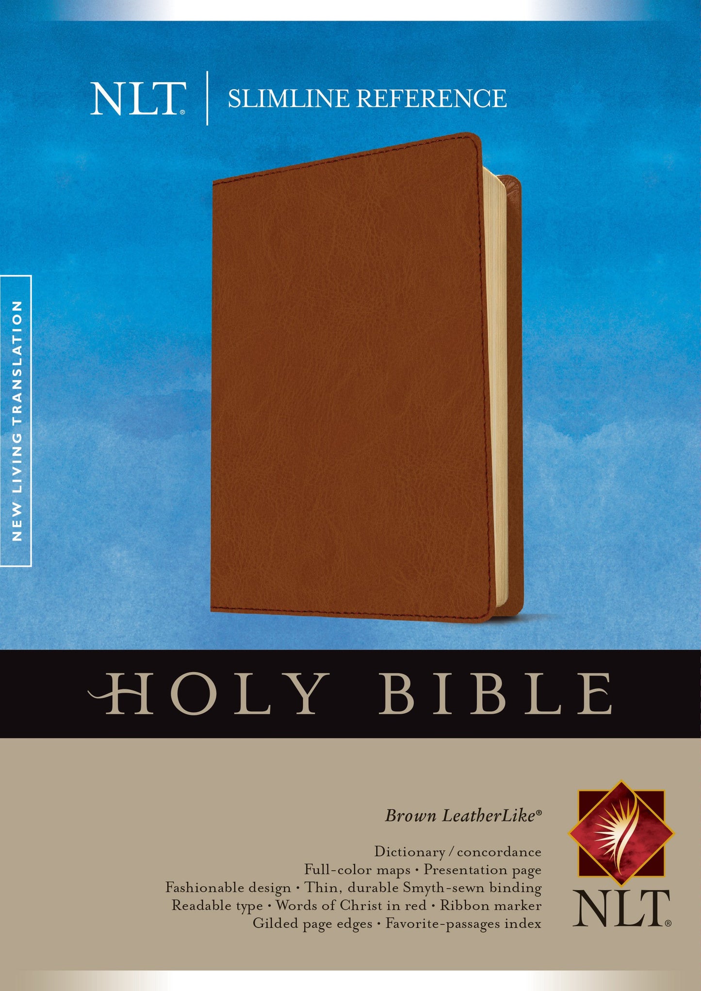 NLT Slimline Reference Bible, Brown