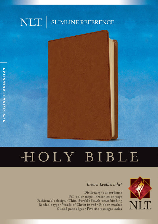 NLT Slimline Reference Bible, Brown